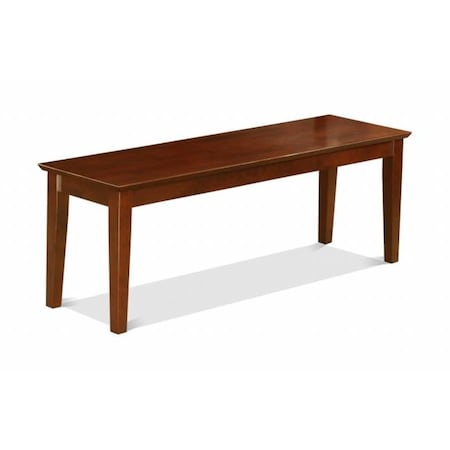 East West Furniture East West Furniture CAB-MAH-W Capri Bench With Wood Seat In Mahogany CAB-MAH-W